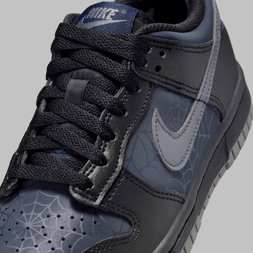 Nike Dunk Low GS Youth US 7Y = Womens US 8.5 Black Spider-Man Sneakers Shoes ❤️ - Picture 3 of 10