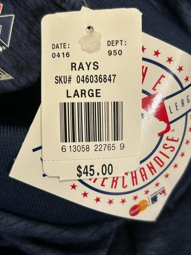 Majestic Men's Tampa Bay Rays Endless Flow CoolBase S/Sleeve Polo, Blue, Large - Picture 6 of 6
