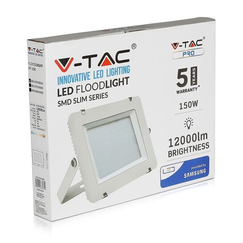 FARO LED V-TAC CHIP LED SAMSUNG DA 10W 20W 30W 50W 100W 150W 200W LUCE CALDA NEU - Afbeelding 23 van 26
