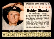 1961 Post Baseball #15 Bobby Shantz GD *d4