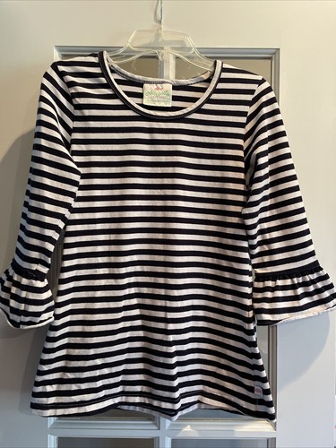 Girls Lolly Wolly Doodle Dress/ XS/ Black & White Stripe