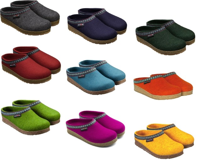 haflinger mens wool clogs