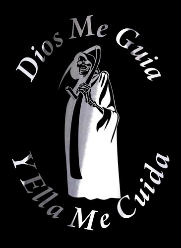 Santa Muerte Decal Holy death Decal Car Window Vinyl Sticker Skeleton.Skull Guia - Bild 8 von 8