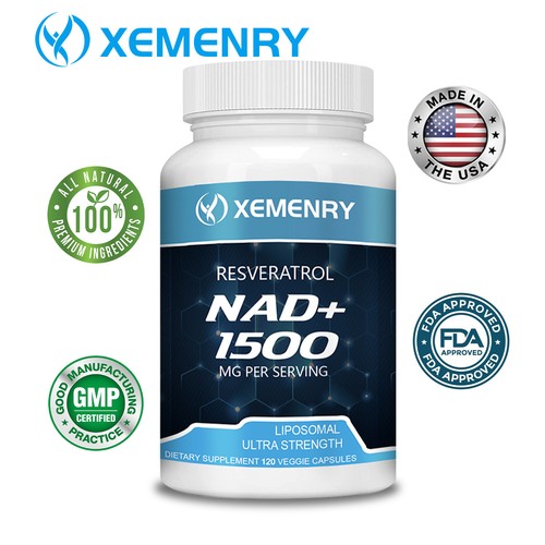 NAD+ 1500mg - Resveratrol, Reparación del ADN, Producción de Energía, Metabolismo Celular