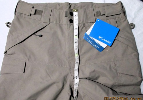 NEW Columbia Snow Pants Cargo Ski Pant Omni Tech Trick Eagle Tan Men's Small NOS - Picture 10 of 24
