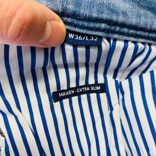 GANT MAXEN Mens Light Blue Stretch Extra Slim Fit Jeans W36 L32 - Picture 9 of 12