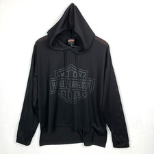 Harley Davidson Hoodie M Black Unisex Pullover Vented Sweatshirt Scottsdale
