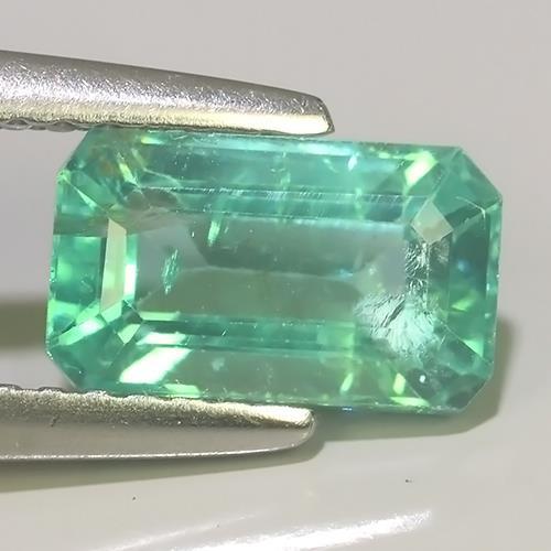1,69 Cts NATURALE NEON BLU APATITE 8,5x5,1x4,4 MM PIETRA PREZIOSA SPEDIZIONE GRATUITA - Foto 2 di 3