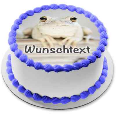 Frosch eßbar Tortenaufleger Party Deko personalisiert Geburtstag Name Lurch neu