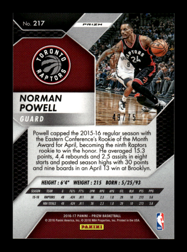 2016-17 Panini Prizm Purple Prizms /75 ~ Choose Your Card - Picture 106 of 136