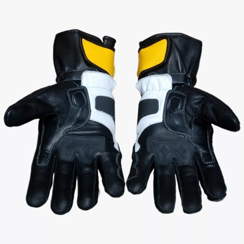 Yamaha Motorcycle Leather Racing Gloves Motorbike Riding Gloves - Picture 2 of 4