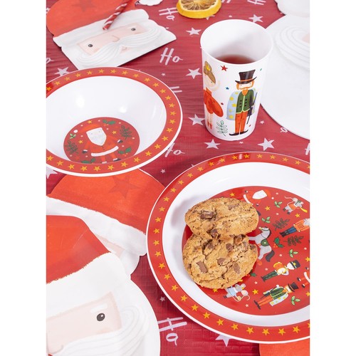 Kinder Weihnachtsbesteck Weihnachtsmann Nussknacker Geschirrset Xmas Kleinkind Teller Schale - Bild 4 von 6