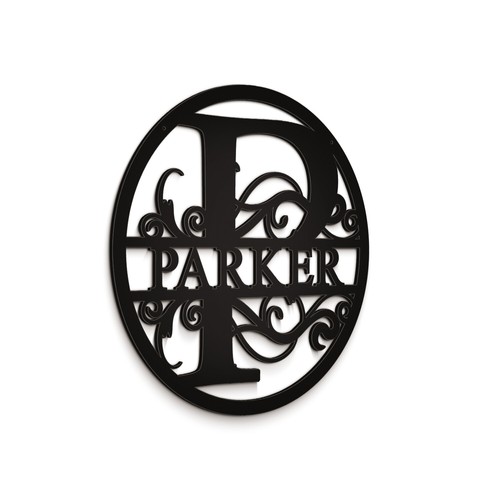 Personalized Circle Monogrammed Family Name Sign Aluminum Metal Art Wall Decor - Picture 225 of 343