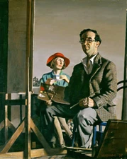 HERBERT BADHAM PAINT AND TEA EXPRESSIONISM ART GICLEE PRINT ART CANVAS