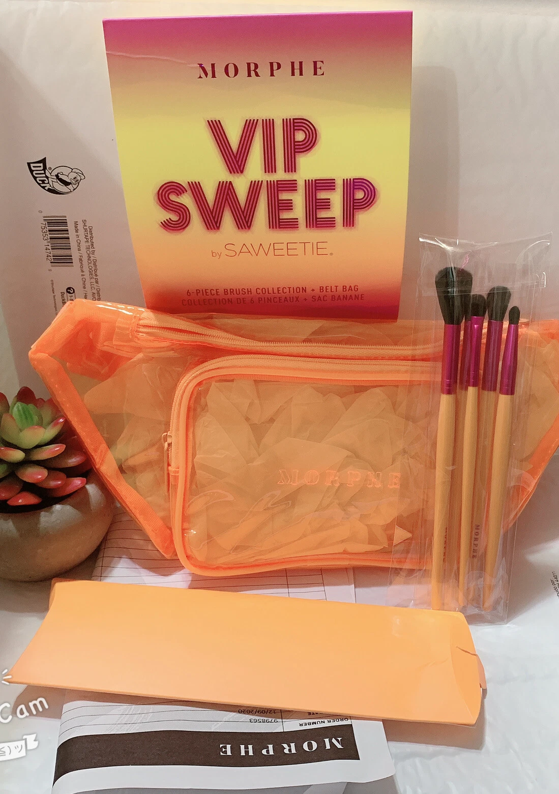 MORPHE Brush Set With Bag VIP SWEEP By Saweetie 6 Pc AUTHENTIC Receipt Shown