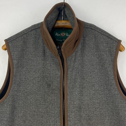 Alan Paine Aylsham Gilet Mens Medium Grey Herringbone Vest Shooting Sporting - Picture 5 of 13
