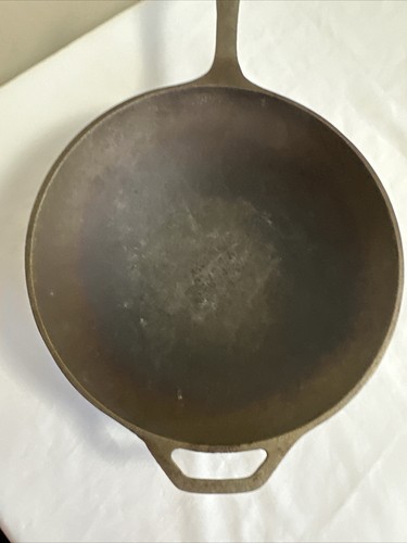 Vintage Lodge Cast Iron Skillet Stir Fry Wok 12" Long Handle Chef VTG - Picture 5 of 22