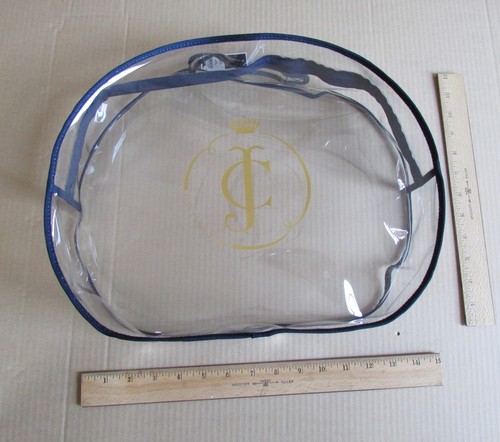 Juicy Couture Travel Bag Clear Zip Clutch Bag Accessories Cosmetics Security New - Picture 5 of 12