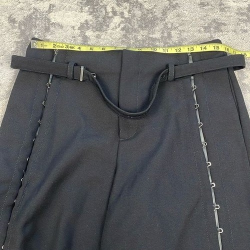 Neu Dion Lee Hakendetail weites Bein Hose Pants schwarz Wollmischung Gr. 6 - Bild 8 von 16