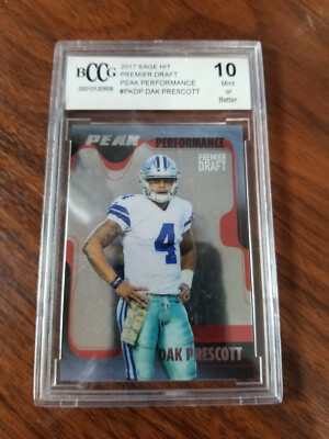 2017 sage hit premier draft peak performance #PKDP Dak Prescott BCCG 10