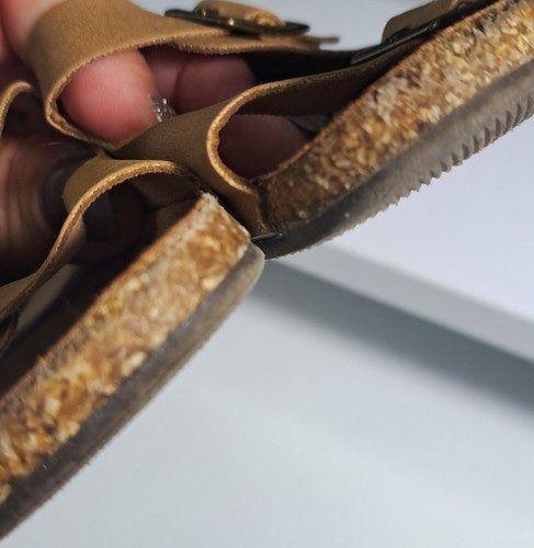 Old Navy Toddler Shoe Size 5 Brown Faux-Leather Buckled Strap Sandals - Picture 4 of 8