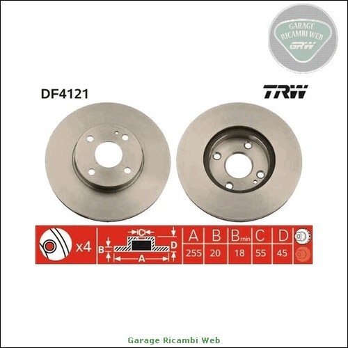 DF4121 TRW Bremsscheiben Paar vorne für MAZDA MX-5 - Bild 2 von 7