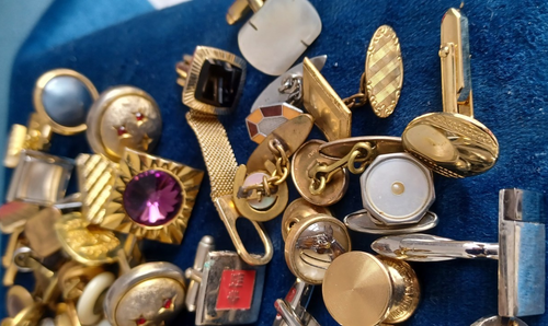 Single Cufflinks Vintage Modern Various Designs Job Lot Bundle Jewellery Craft - Imagen 7 de 9