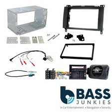 Double Din Stereo Fitting Kit + Steering Controls fits Mercedes A-Class 2004-12