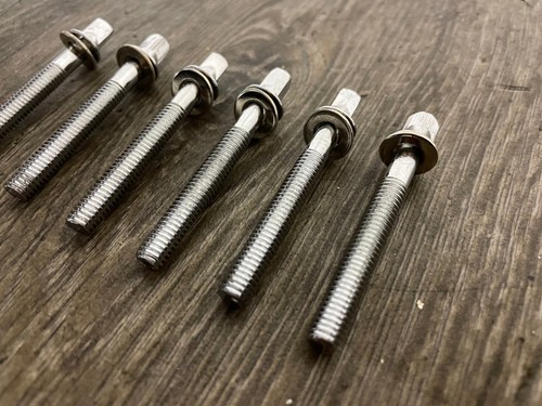 Ddrum Drum Tension Rods 59mm Screws Tom Hardware Spares x6 #FB97 - Picture 2 of 6