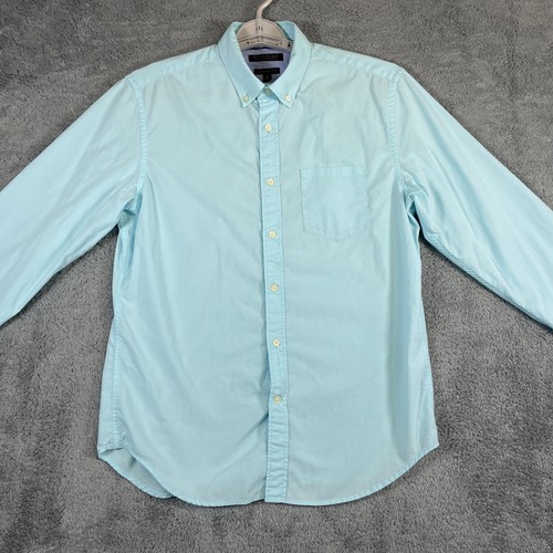 J Crew Shirt Men Medium Pastel Blue LS Button Down Custom Wash Camden Fit Easter - Picture 2 of 10