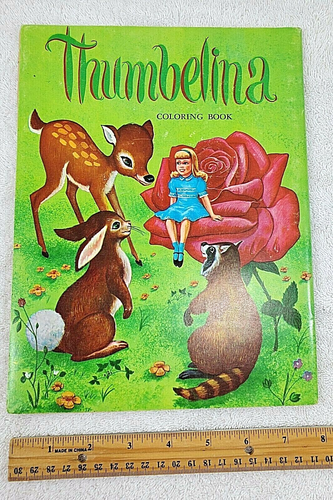 Vintage Playmore Thumbelina Coloring Book - UNUSED - Picture 2 of 12