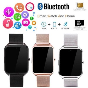 Bluetooth-Smart-Watch-GSM-SIM-Phone-Mate-Z60-Stainless-Steel-For-IOS-Android