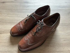 Men’s Embassy Collection By Hanover Wing Tip Oxford Dress Shoes Brown Size 10