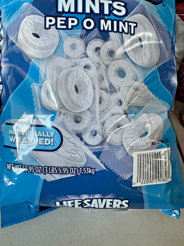 Life Savers Pep-O-Mint Breath Mint Bulk Hard Candy Bag 53.95 oz Lifesavers - Picture 2 of 8