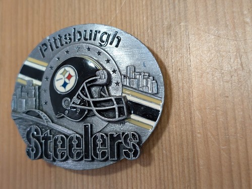 Fibbia cintura Siskiyou 3" 1993 PITTSBURGH STEELERS NFL calcio peltro USA - OTTIME CONDIZIONI - Foto 4 di 9