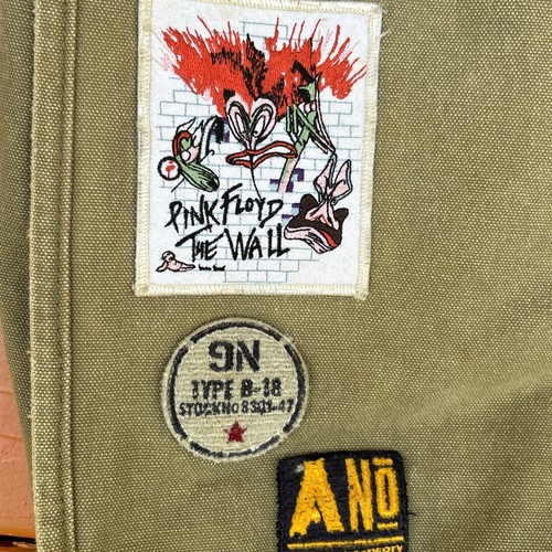 Vintage Old Navy Canvas Bag Army Green with patches Faded 90s Vintage Cotton - Picture 5 of 18