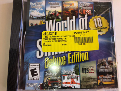 New! WORLD OF SIMULATORS DELUXE EDITION 10 VIDEO GAMES (PC WIN 7, 2017) Sealed