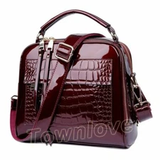 Womens Patent Leather Handbag Shoulder Crossbody Bag Lady Dating Shopping Purses