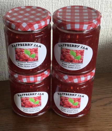 4 Jars of Homemade Raspberry Jam - 8 oz - Picture 2 of 3