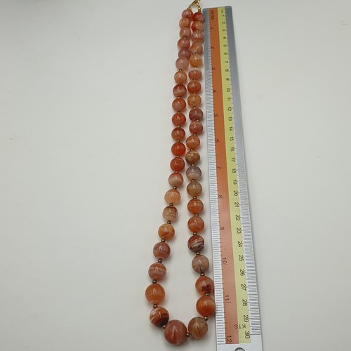 African Antique Carnelian Agate Beads Necklace from Mali - Picture 17 of 21