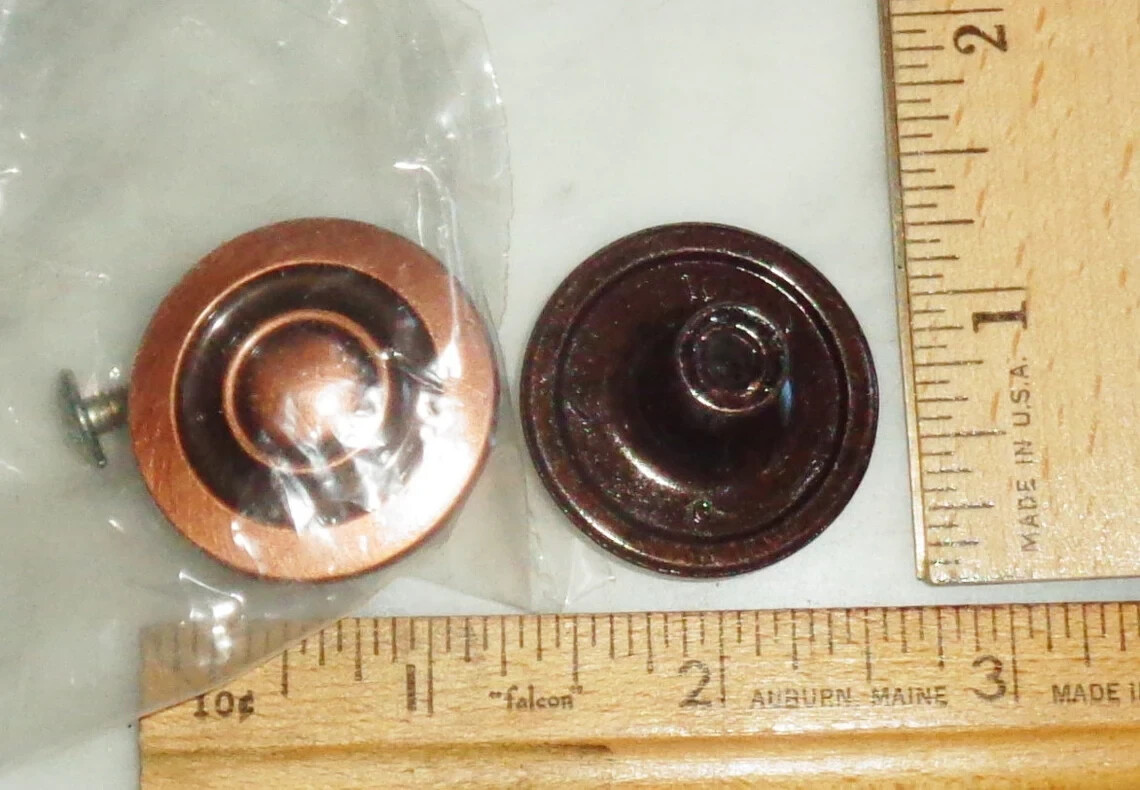 19 Washington 1 1/4 inch Copper Bullseye Door Drawer Pull Knob