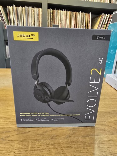 Jabra Evolve2 40 Stereo Headset (MS Teams, USB-C) - Black