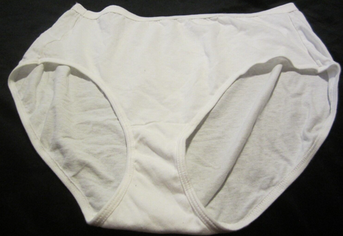 JUST MY SIZE White Full Brief Cotton Panty Size 10 - Picture 2 of 8