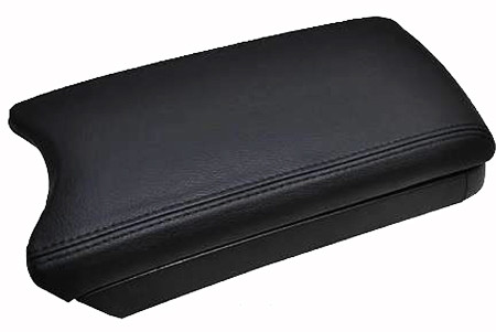 Fits 10-15 Toyota Prius Black Leather Synthetic Center Console Lid Armrest Cover - Picture 1 of 4