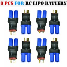 8Pcs EC5 to T-Plug Style Male Female Adapter for RC Lipo Battery NO Wire