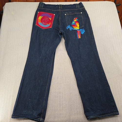 Coogi Jeans Mens 40x34 Blue Denim Parrot Bird Pockets Hip Hop Streetwear VTG Y2K - Picture 14 of 19