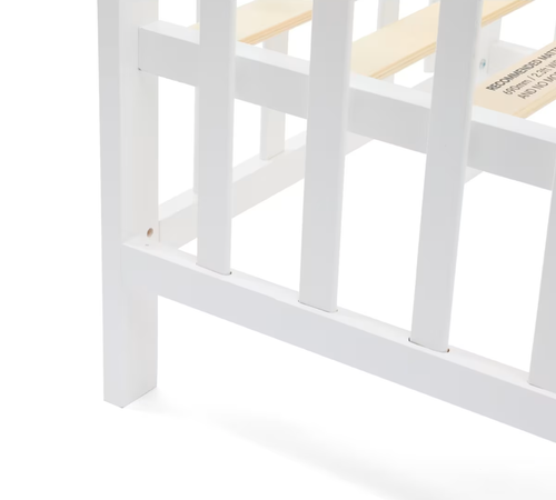 White Wooden Cot Baby Nursery Furniture Home 2 Base Height Positions AUS STOCK - Picture 4 of 9