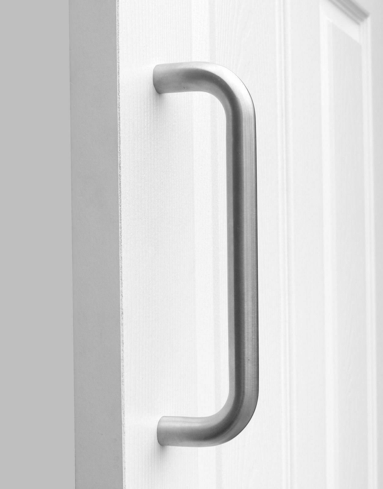 D Handle Satin Stainless Steel 19mm Bolt Through Pull 150 225 300 420 450 600mm