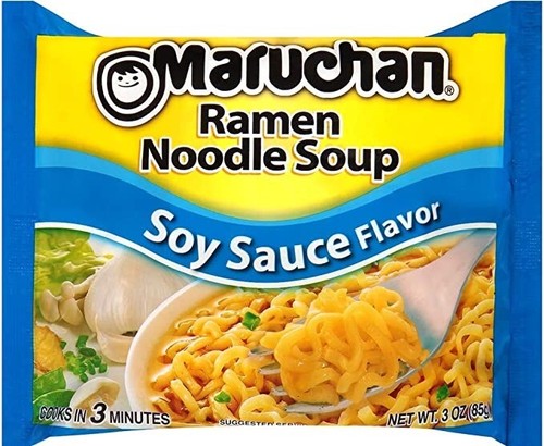 MARUCHAN TOP RAMEN NOODLE SOUP SOY SAUCE (ORIENTAL) FLAVOR 3OZ PACKAGES. 12 PACK - Picture 3 of 3