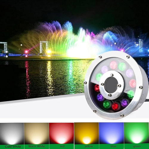 LED Pool Underwater Light, Submersible LED Ring Fountain Lamp, IP68 Waterproof S - Picture 3 of 12
